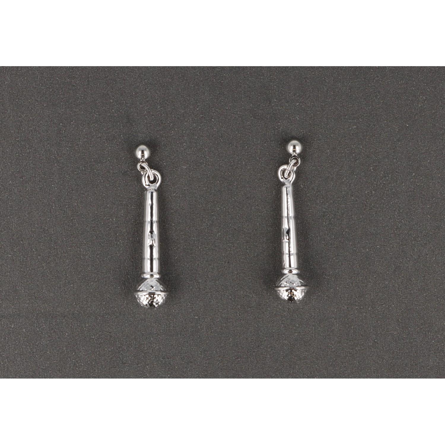 Ohrstecker mit Mikrofonen versilbert