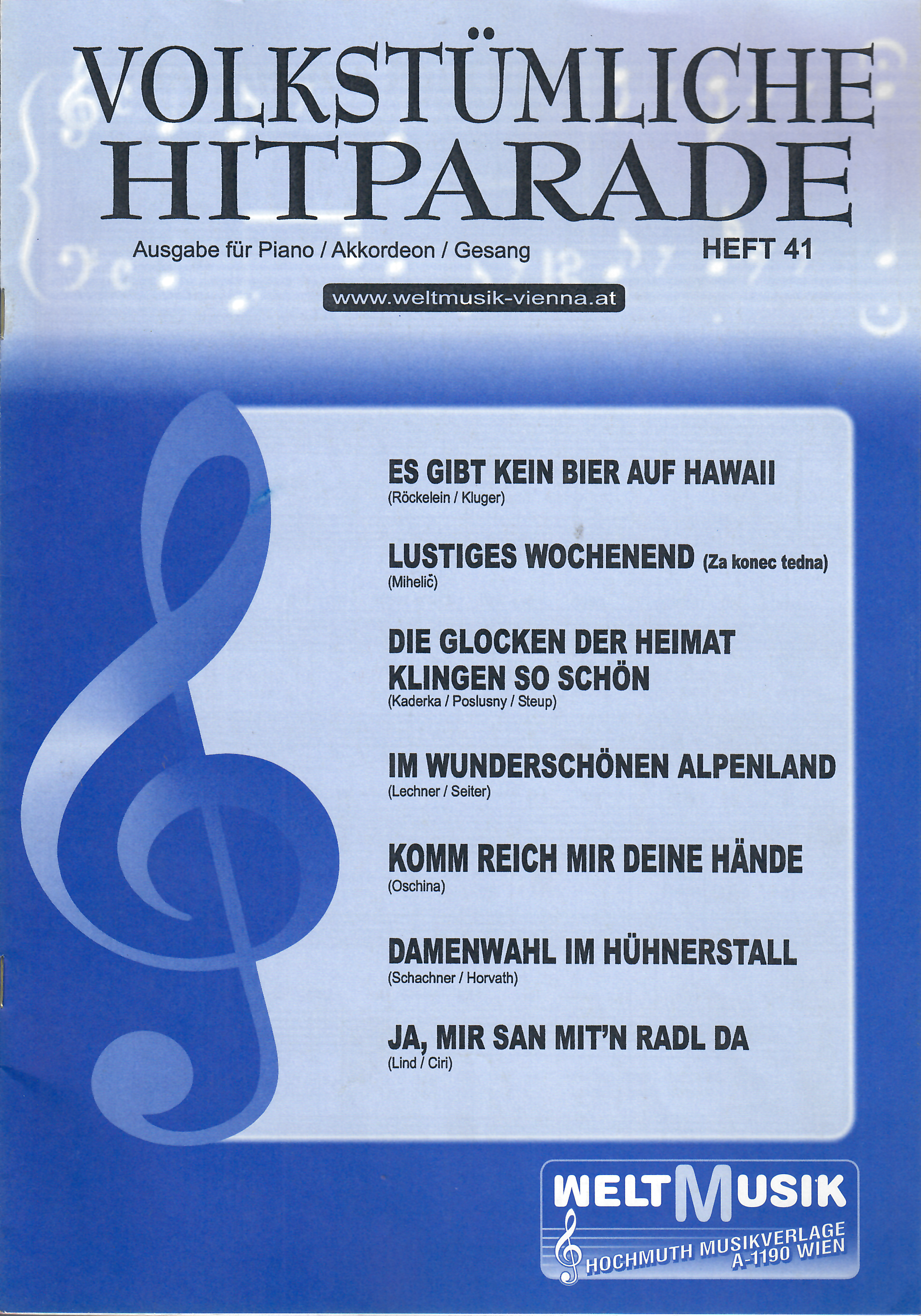Volkstümliche Hitparade Bd. 41 Klav., Akk., Ges,.
