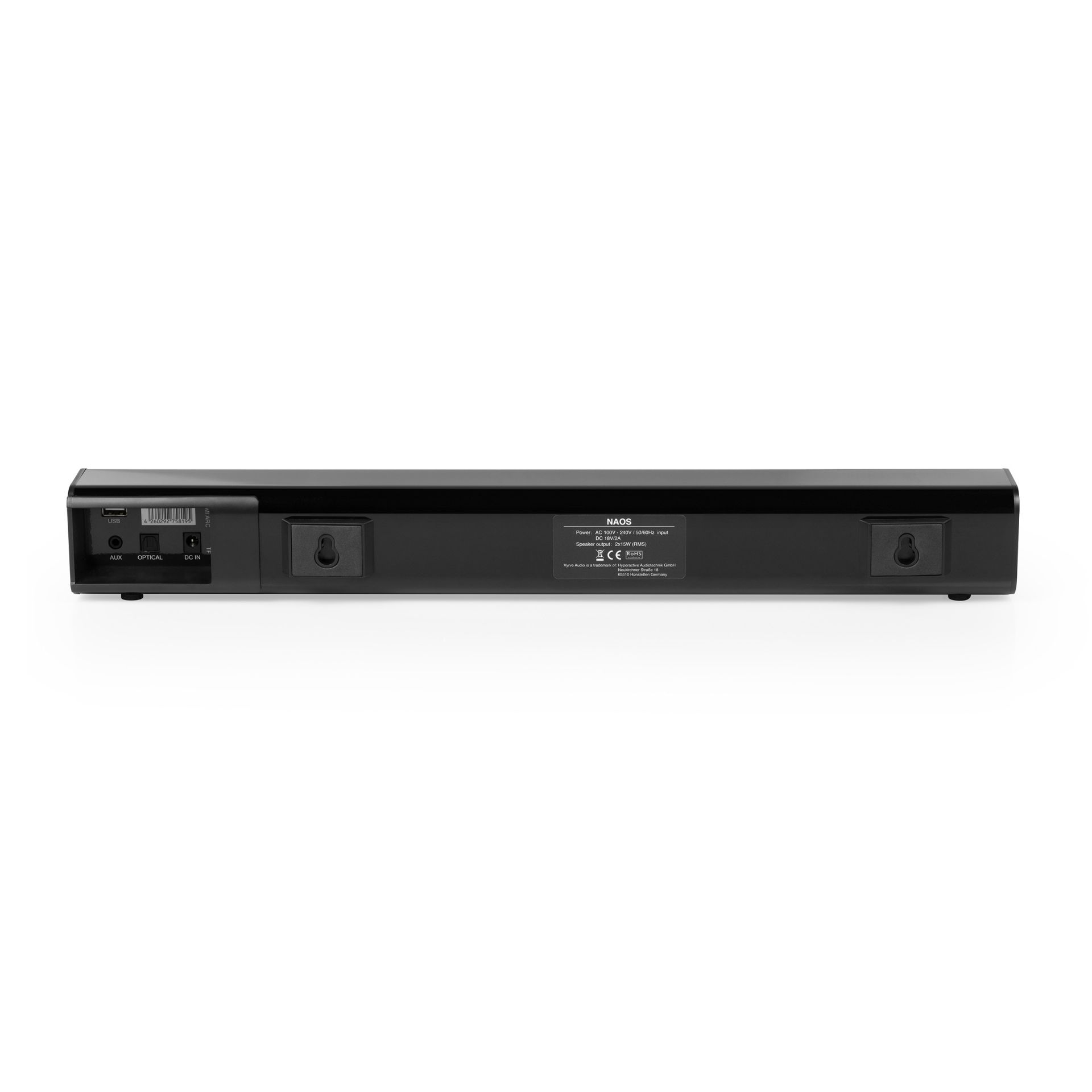 Vyrve Audio NAOS! Bluetooth Multimedia Soundbar 2 x 15 Watt Box