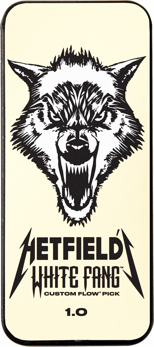 Dunlop Blechbox Hetfield White Fang mit 6 Plektren 1.0 mm