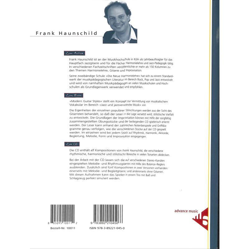 Modern Guitar Styles inkl. CD, F. Haunschild