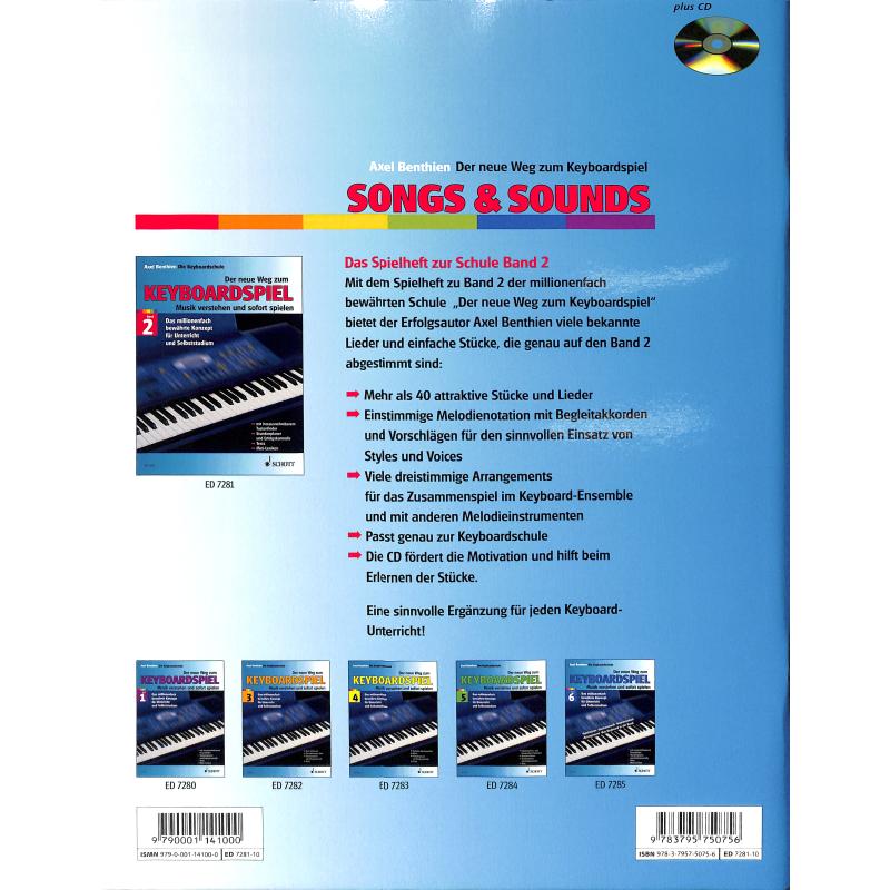 Der neue Weg zum Keyboardspiel - Songs & Sounds 2, Spielheft zu Bd. 2 mit CD, A. Benthien