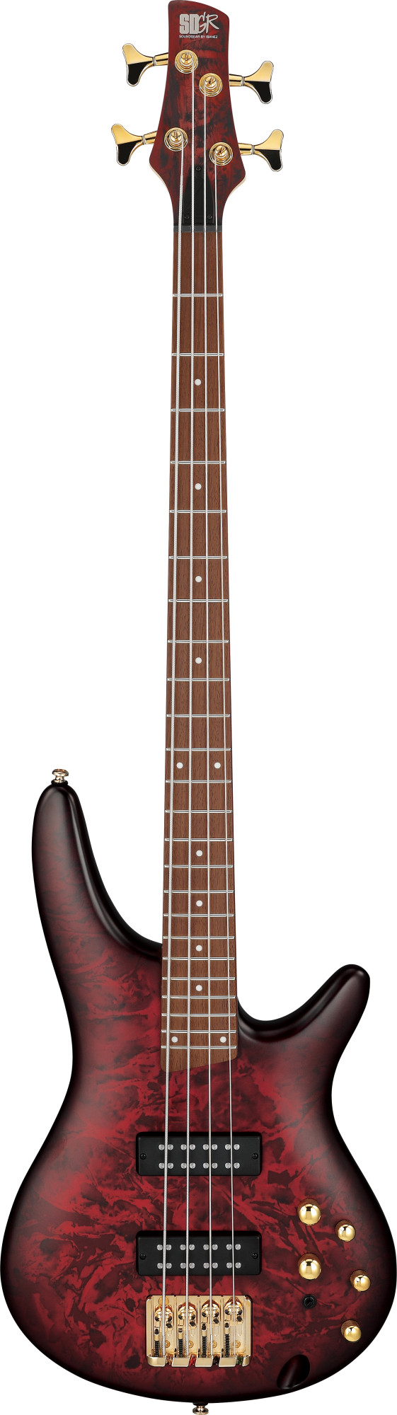 Ibanez SR300EDXWZM E-Bass 4-saitig Wine Red Frozen Matt, goldene Mechaniken 