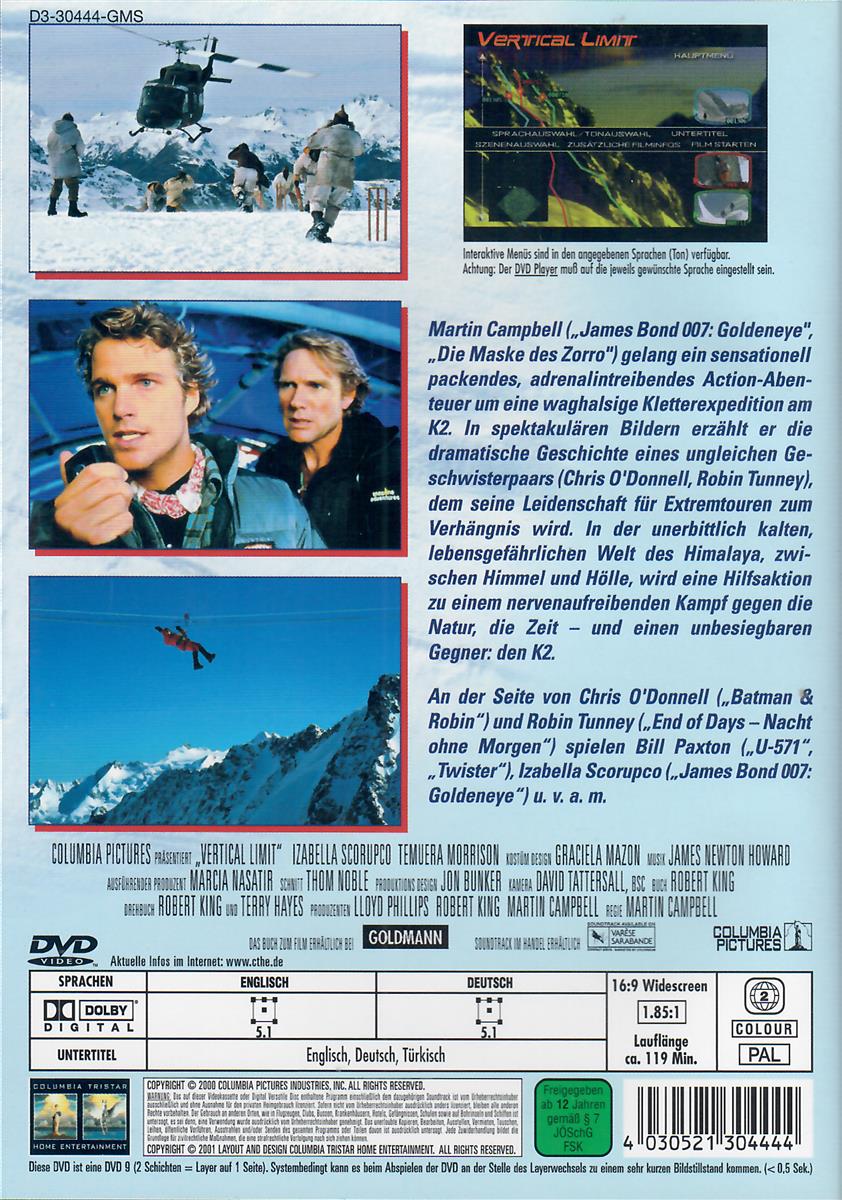 DVD Vertical Limit - Halt dich fest!