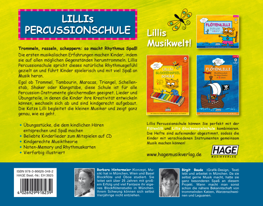 Lillis Percussionsschule, inkl. CD, Hintermeier, Baude