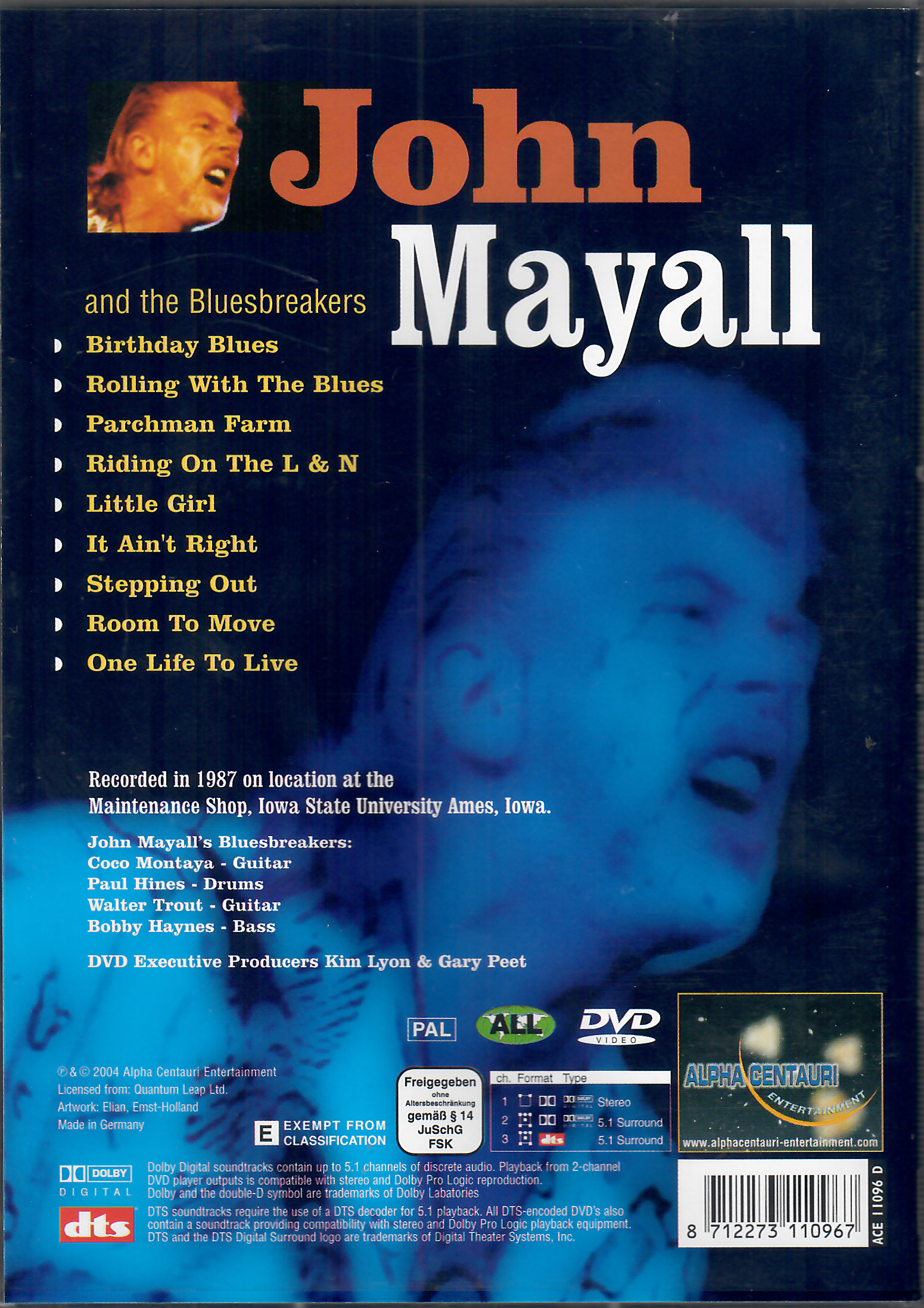 DVD John Mayall and the Bluesbreakers - LIVE