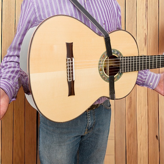 RightOn! Classic Nylon Dual Hook Gitarrengurt zum Einhängen