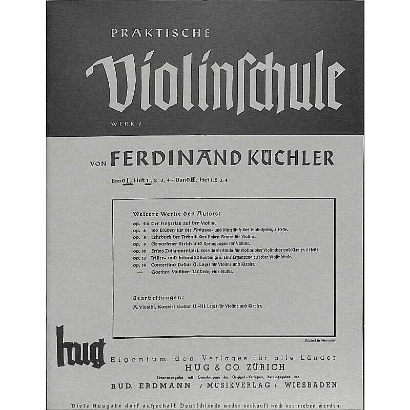 Praktische Violinschule Band 1 Heft 1