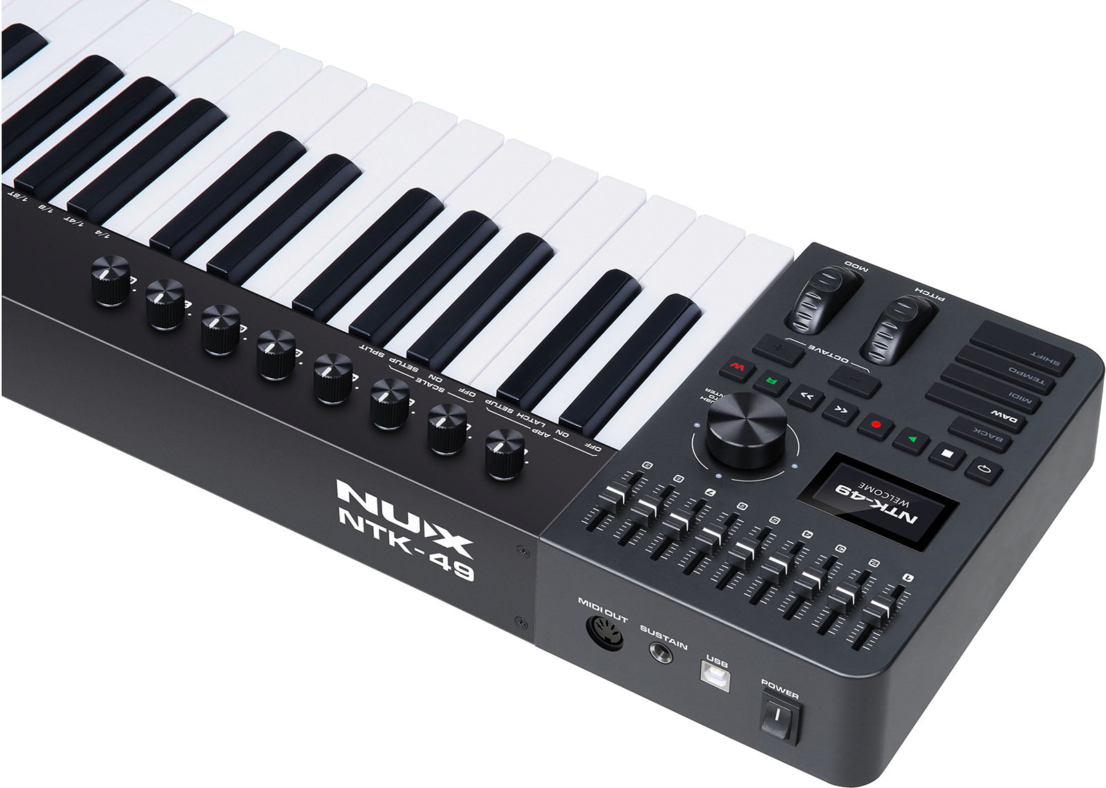 NUX NTK49 MIDI Controller Keyboard mit 49 Tasten