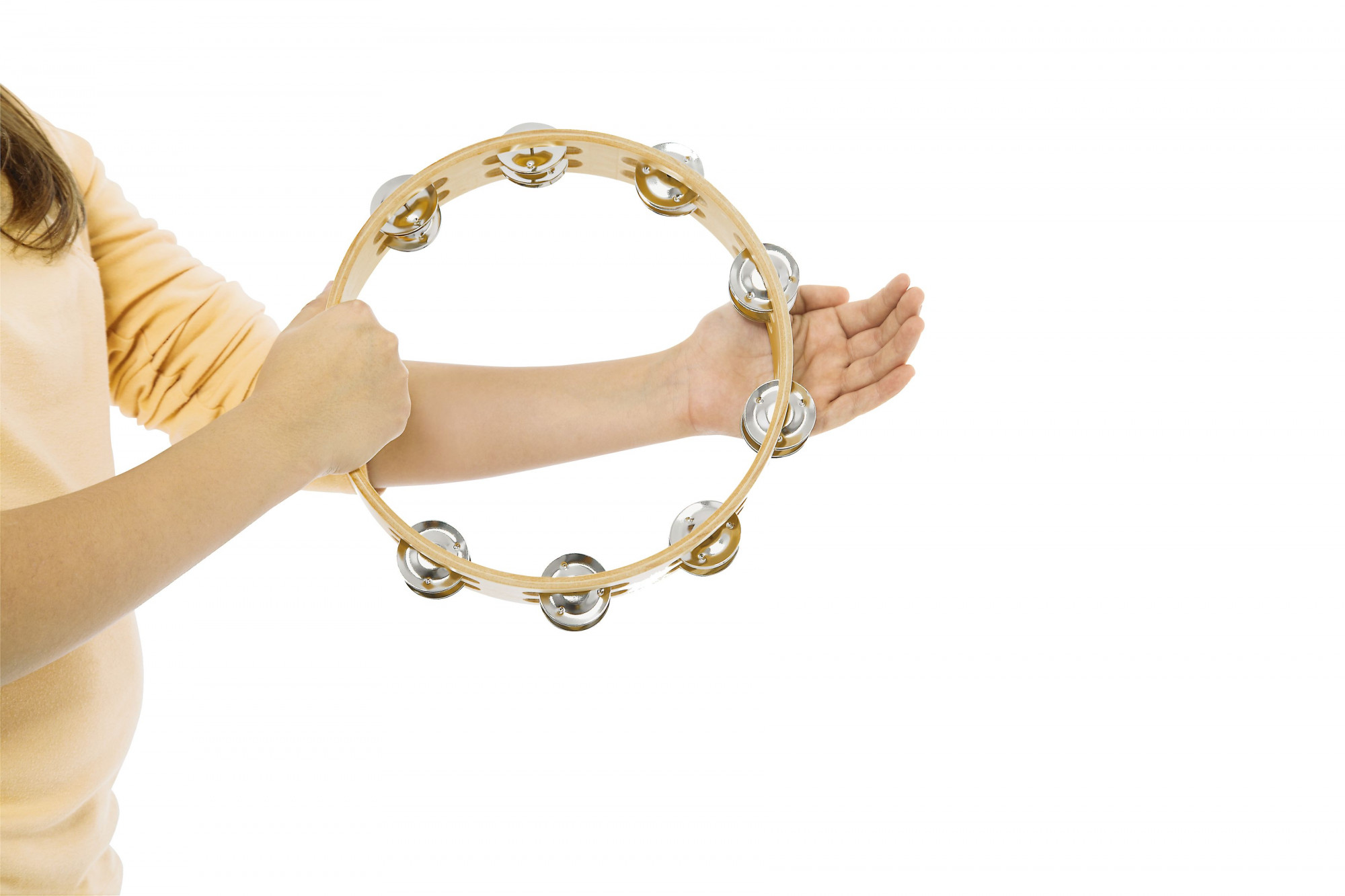 Nino Tambourine 2 ROW 10'' - Steel Jingle