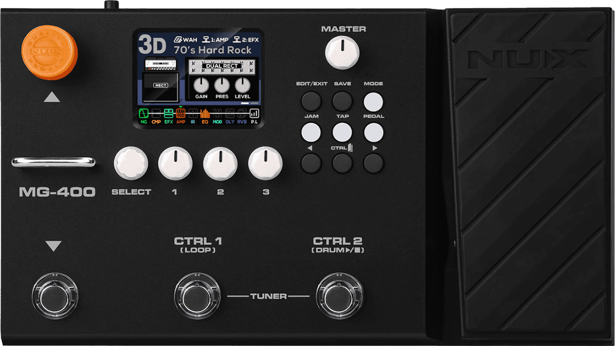 NUX MG 400 Modeler Multieffektgerät mit Expressionpedal