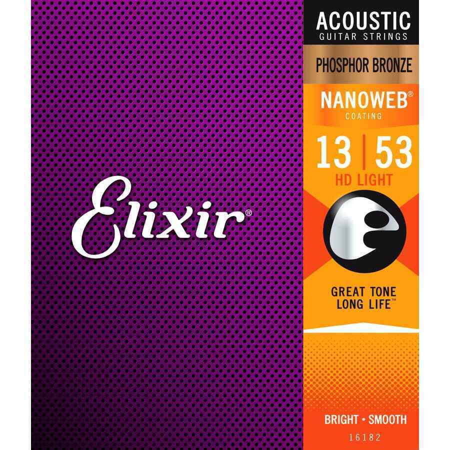 Elixir 16182 Nanoweb HD Light .013-.053 Phosphor Bronze