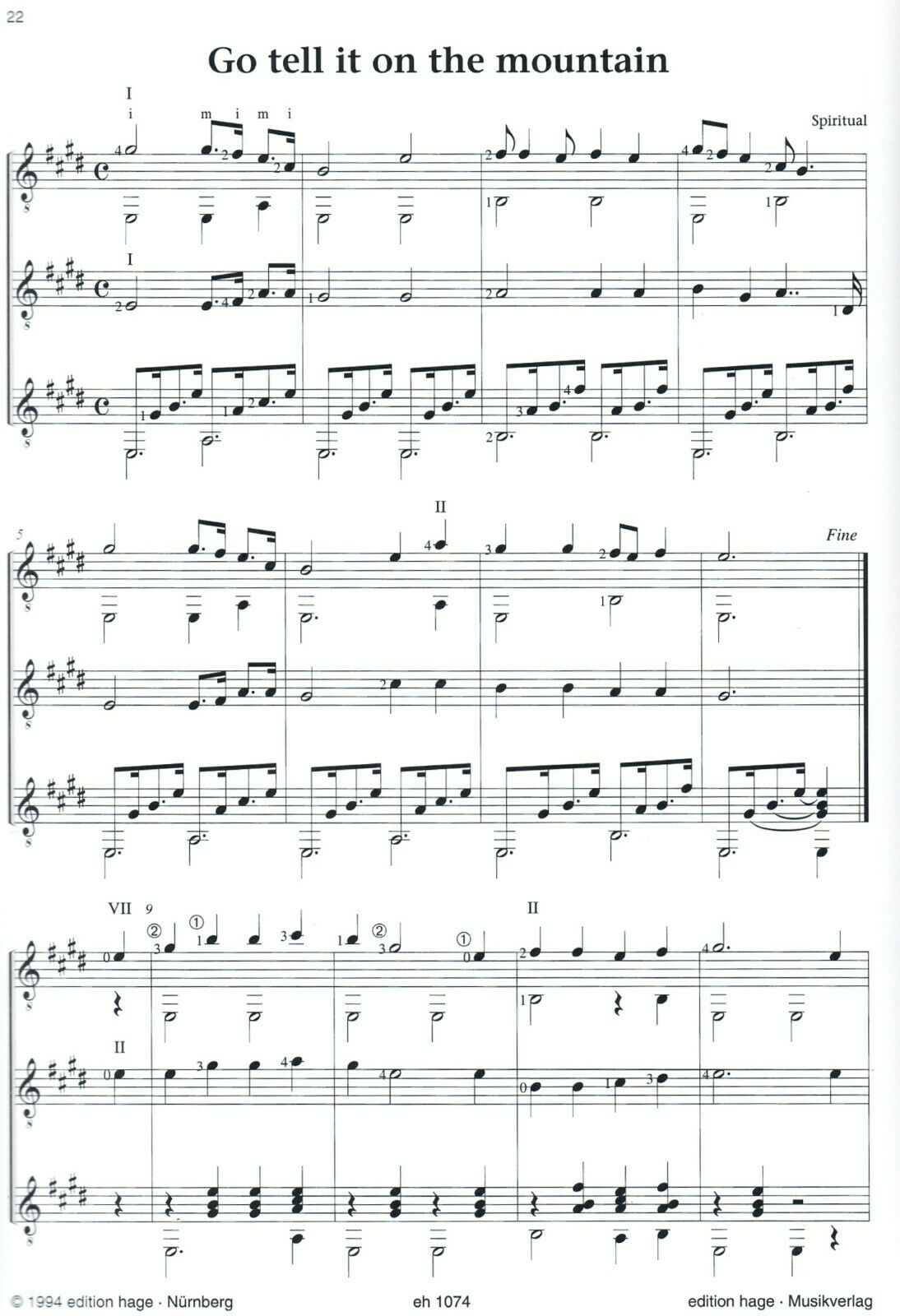 Weihnachtslieder für 1-3 Gitarren