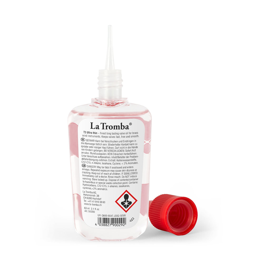La Tromba T3 Ventilöl Flasche. 63 ml - Ultra dünn