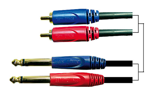Schulz Kabel GRCA Audiokabel 2 x Klinke 6,3 mm Mono / 2 x Cinch