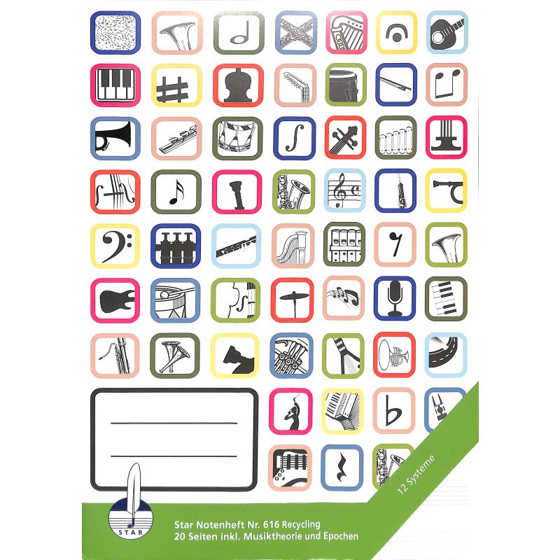 Star Notenheft Nr. 616 DIN A4 12 Systeme