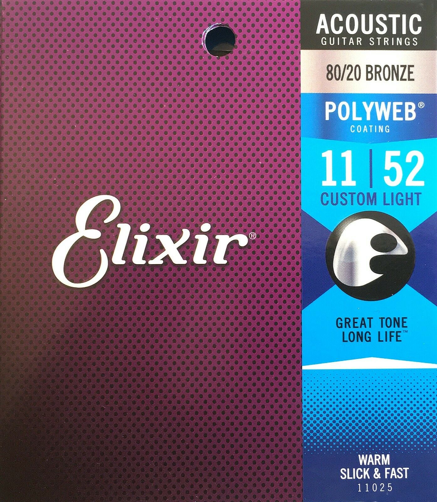 Elixir 11025 Polyweb Custom Light Satz Saiten für Westerngitarre