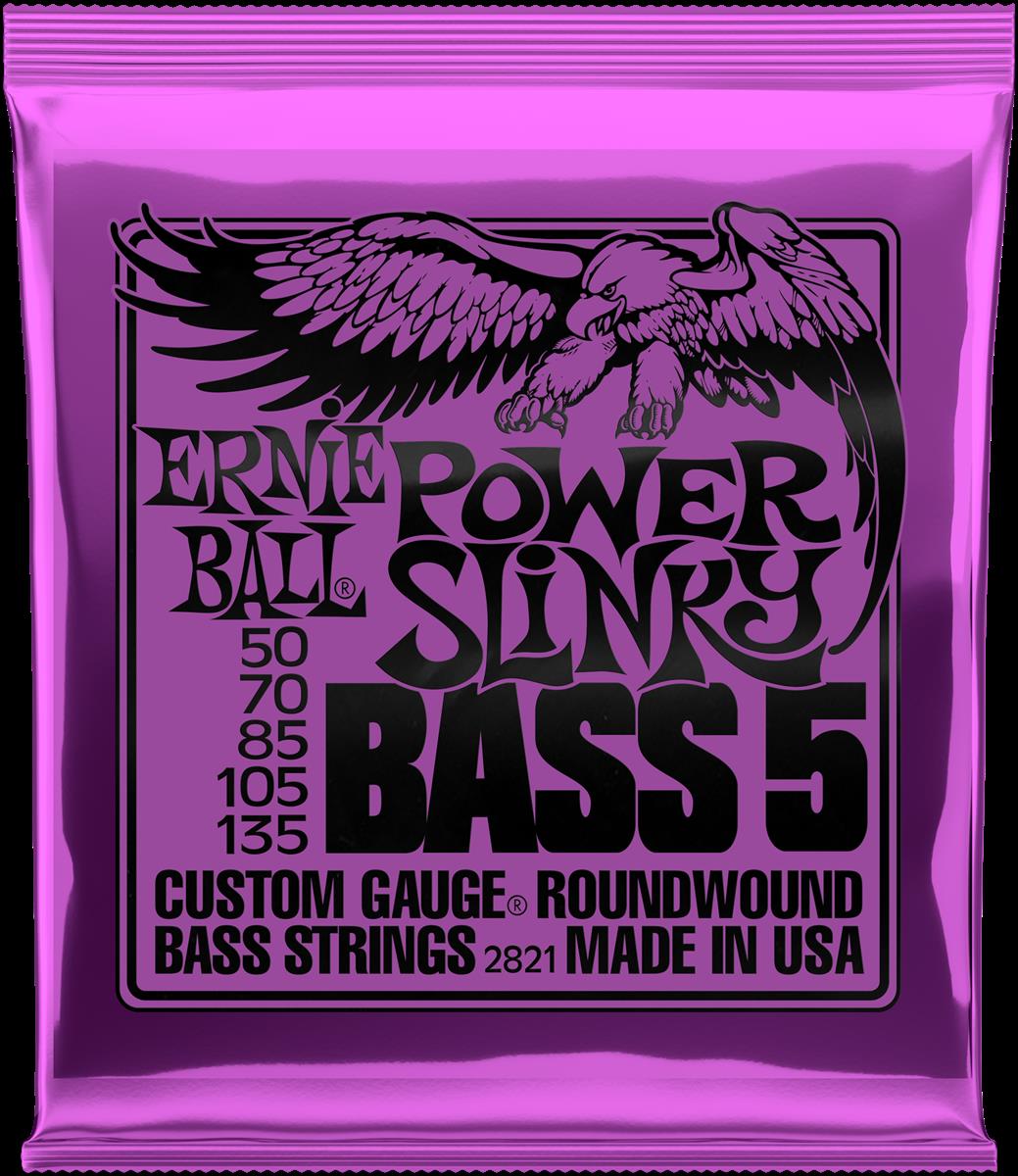 Ernie Ball - Power Slinky - 050-135 - Satz Saiten für Bass - 5 Saiter