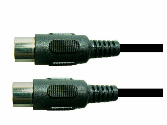 SCHULZ Kabel Qualitäts - Midi-Kabel Midikabel DIN-Stecker 5-polig, 3 m, schwarz