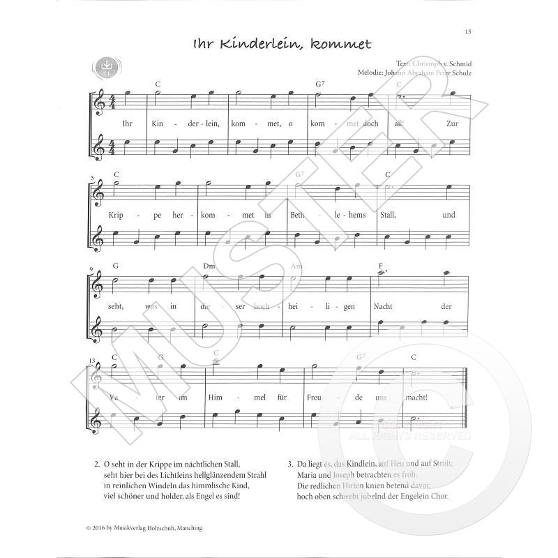 Altflötenweihnacht für eine oder zwei Altblockflöten inkl. Audio-Download