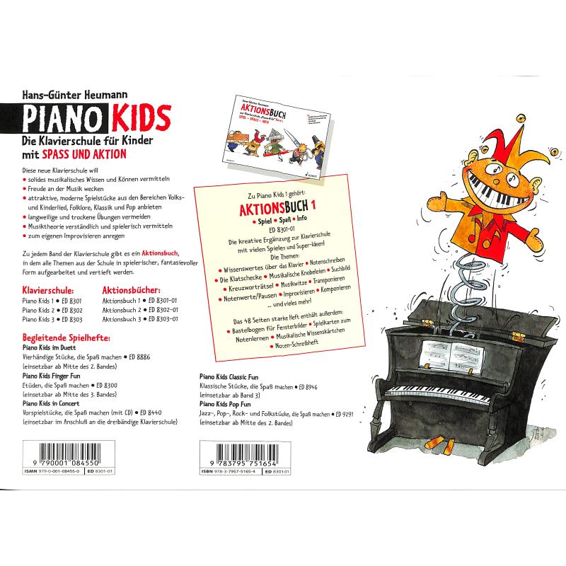Aktionsbuch zur Klavierschule ,,Piano-Kids" Bd. 1 von Hans-Günter Heumann