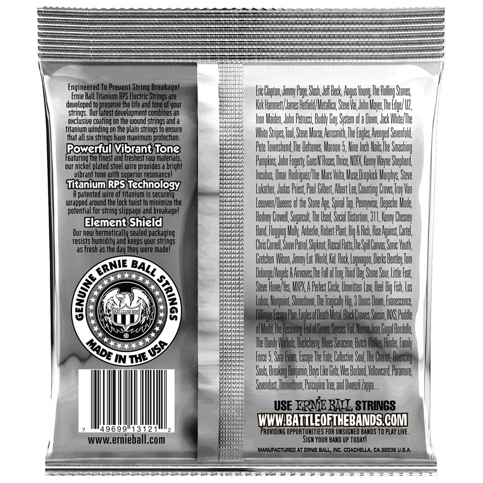 Ernie Ball EB3121 Satz für E-Gitarre Coated Regular Slinky Titanium 010-046