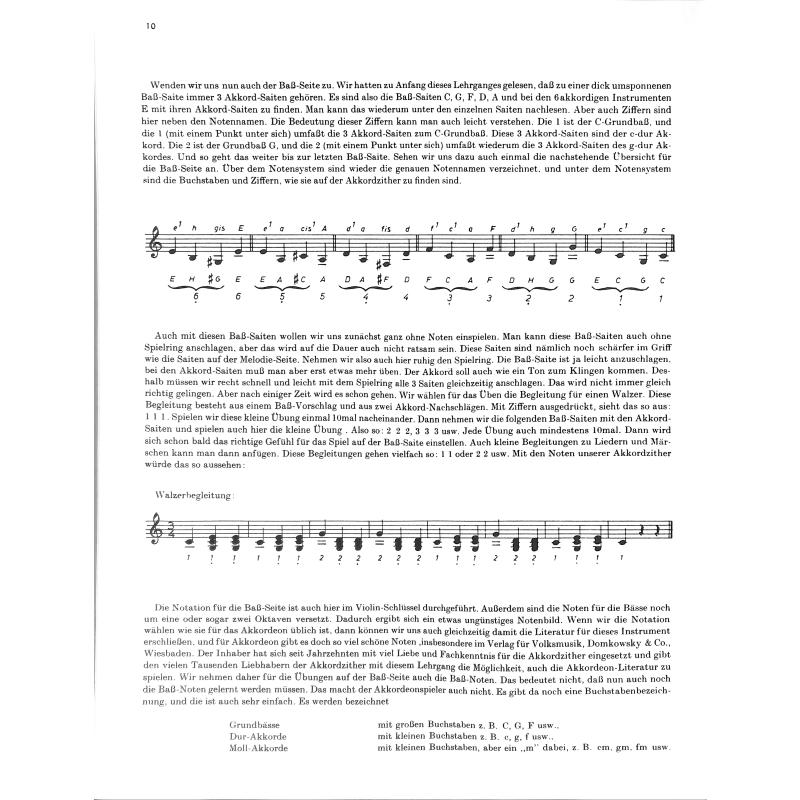 Neue Akkordzither Schule, E. Walter
