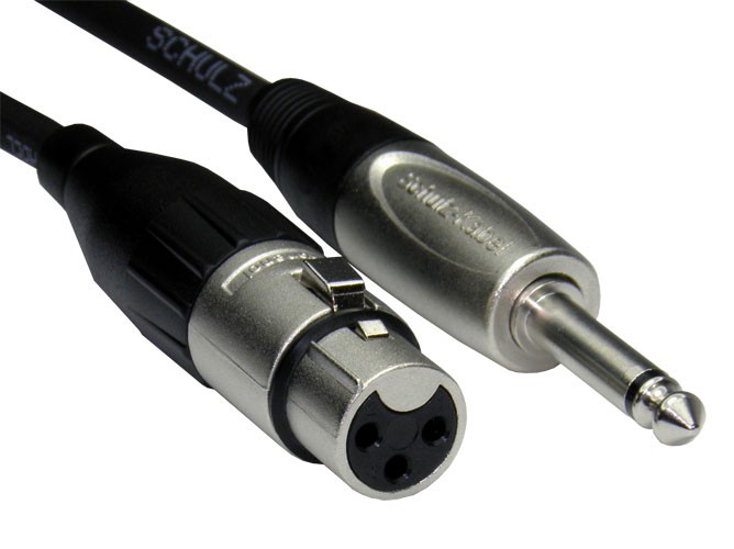 Schulz Kabel MLK Mikrofonkabel XLR weiblich an Klinke 6,3 mono