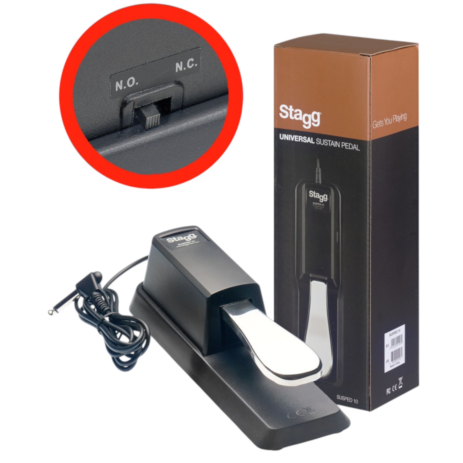 Stagg SUSPED 10 Sustain Pedal umschaltbar
