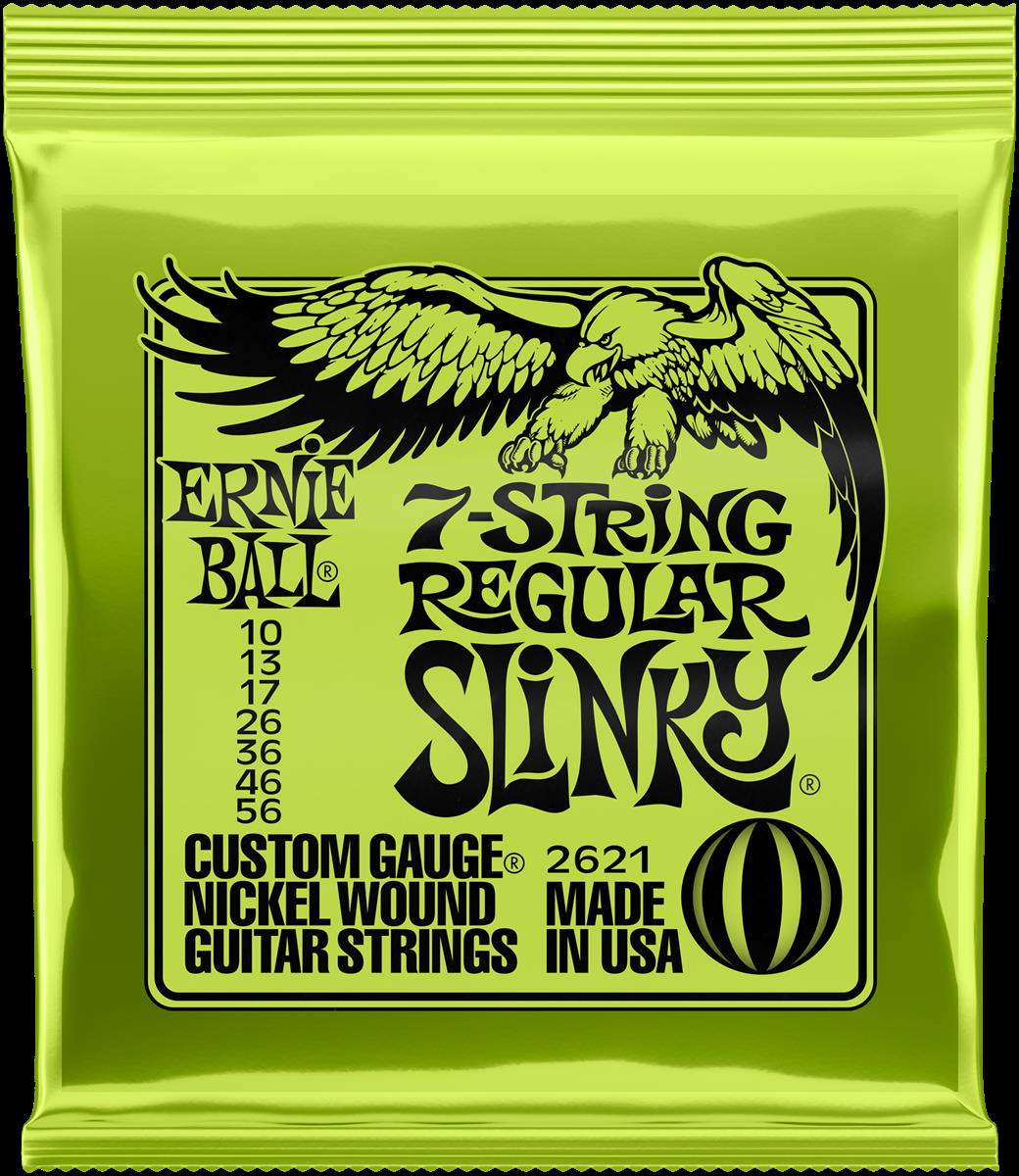 Ernie Ball EB2621 - Satz Saiten für 7-saitige E-Gitarre 010-056