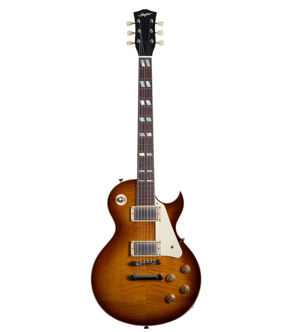 Stanford CR Fleetwood Amber Burst Les Paul E-Gitarre 