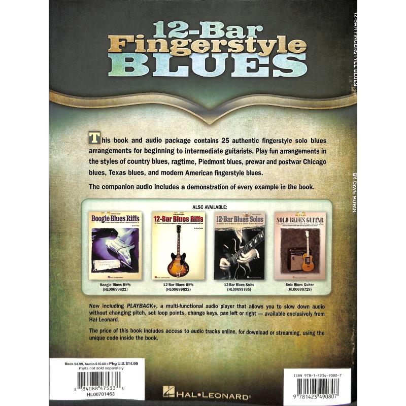 12  bar Fingerstyle Blues - D. Rubin inkl. Online Audio 