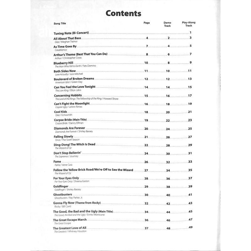 Top Hits from TV, Movies & Musicals f. Altsaxophon inkl. Online Audio