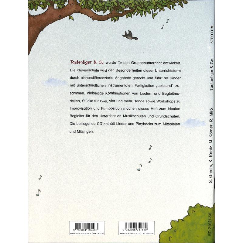 Tastentiger & Co (incl. CD) • für den Gruppenunterricht 