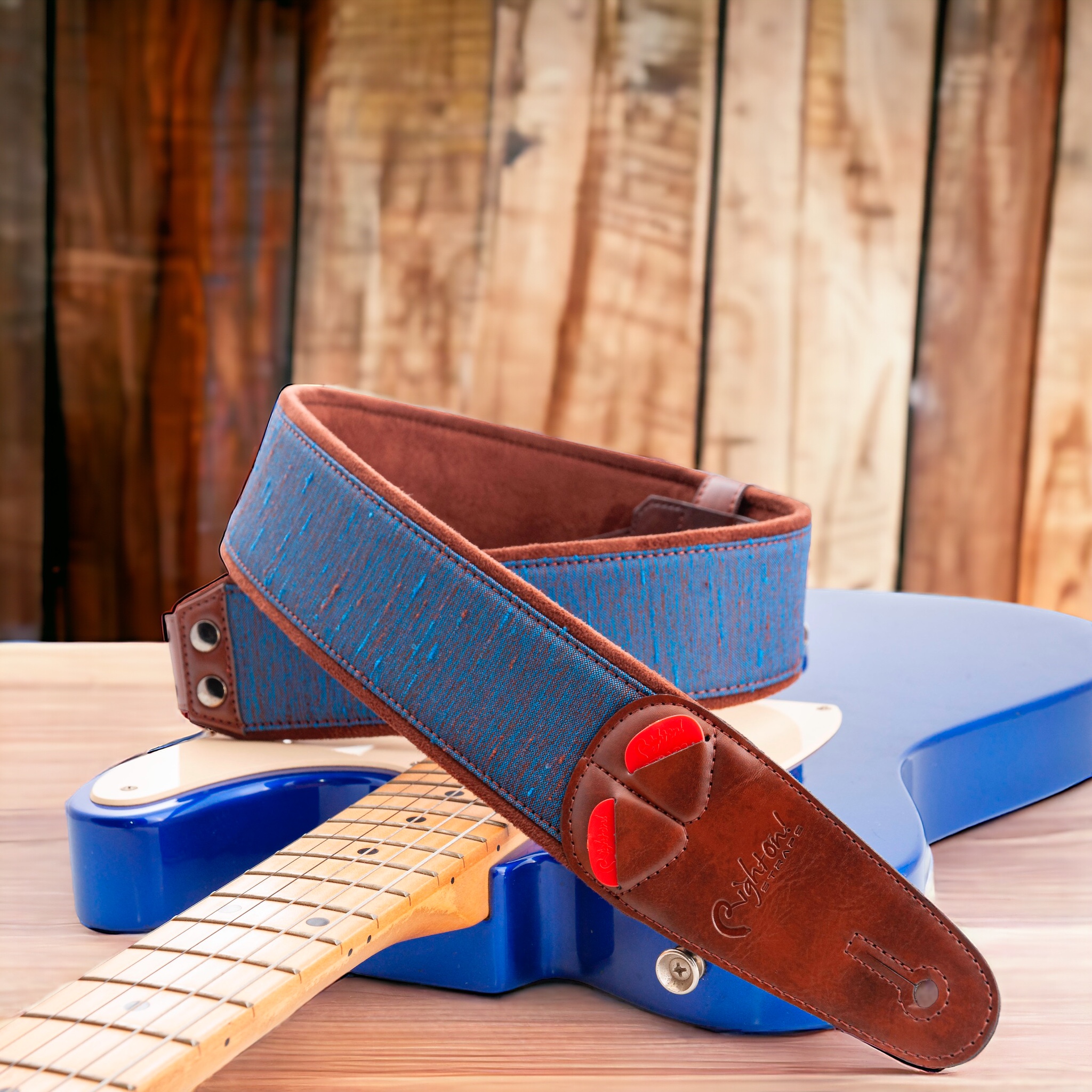 RightOn! Gitarrengurt Mojo Boxeo blau