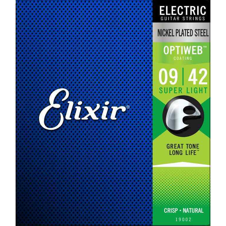 Elixir 19002 Optiweb Super Light Satz Saiten für E-Gitarre